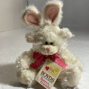 Mini Boyds Bears & Friends Lamb Sheep Bunny Ears Plush Toy 5" Pink Bow Easter
